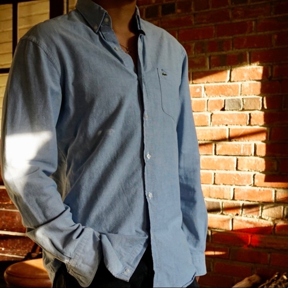 Lacoste Blue Button Down